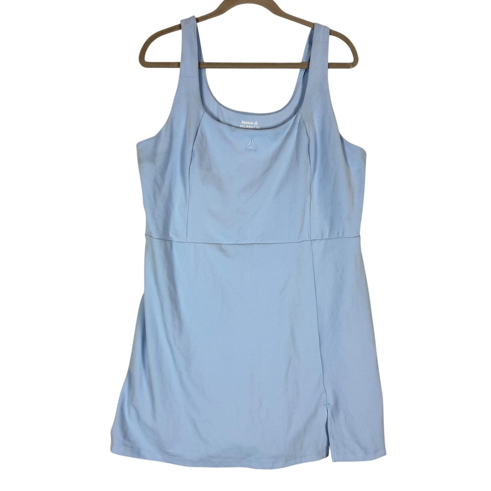 Reebok Dress Womens XXL Blue Scoop Neck Tank Athletic Stretch